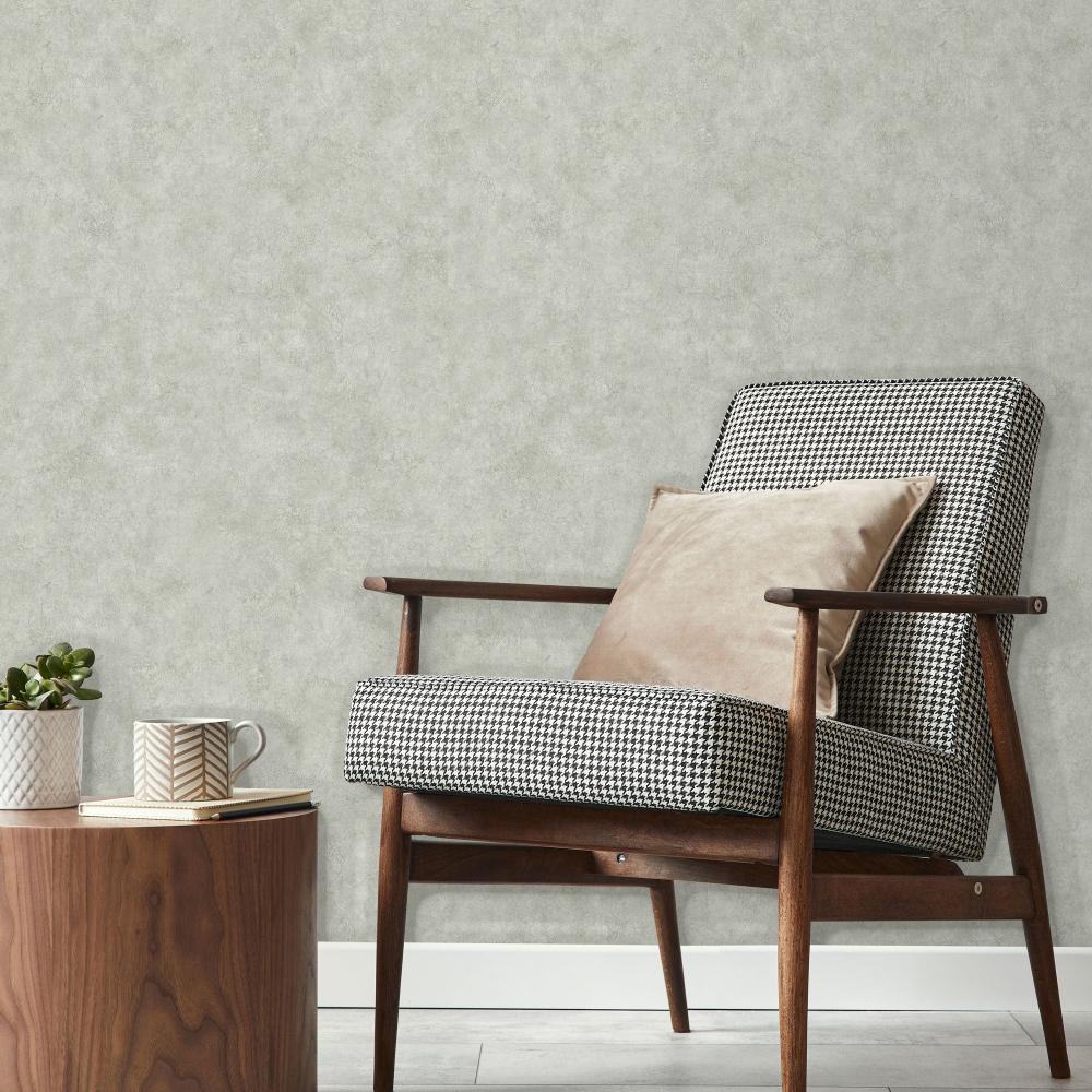 Embossed Crackled Texture Wallpaper - Green room view