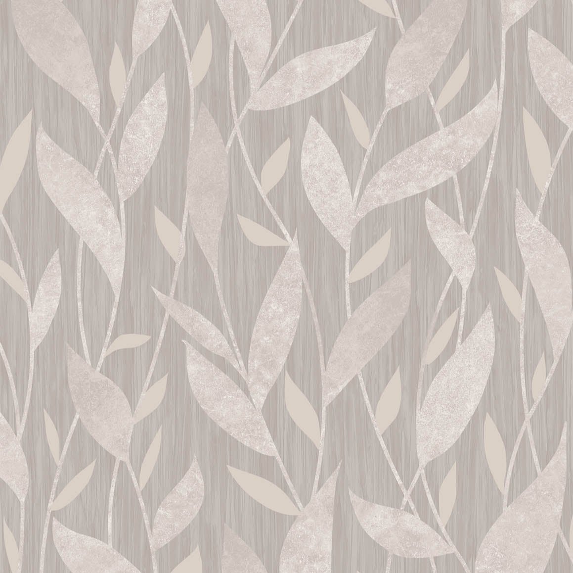 Dancing Leaves Trail Wallpaper - Beige pattern