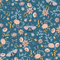 Whimsical Meadow Wallpaper - Blue pattern