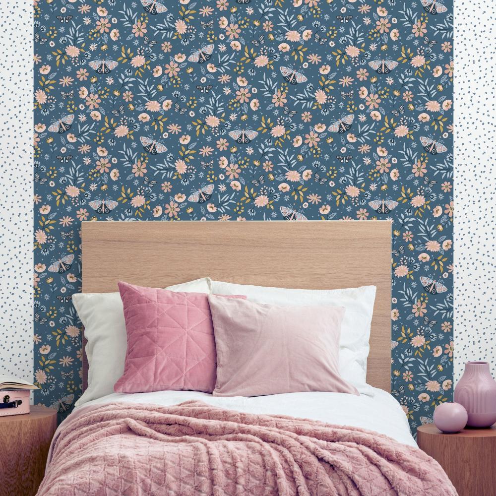 Whimsical Meadow Wallpaper - Blue room view