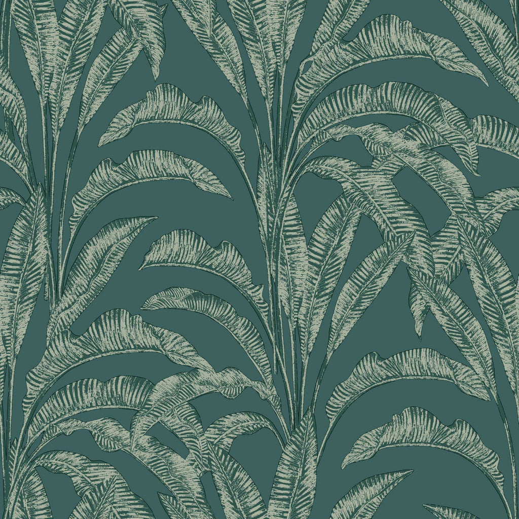 Luxe Tropical Palm Wallpaper - Green pattern