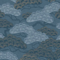 Bonsai Grove Wallpaper - Blue pattern
