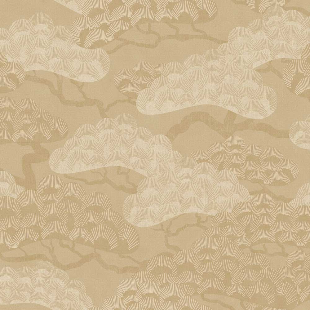 Bonsai Grove Wallpaper - Sand and Beige pattern