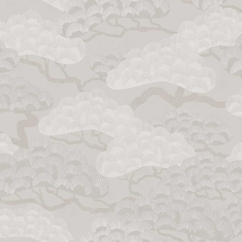 Bonsai Grove Wallpaper - Beige pattern