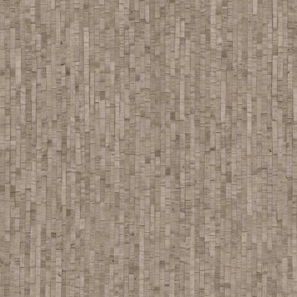 Faux Natural Straw Wallpaper - Taupe pattern