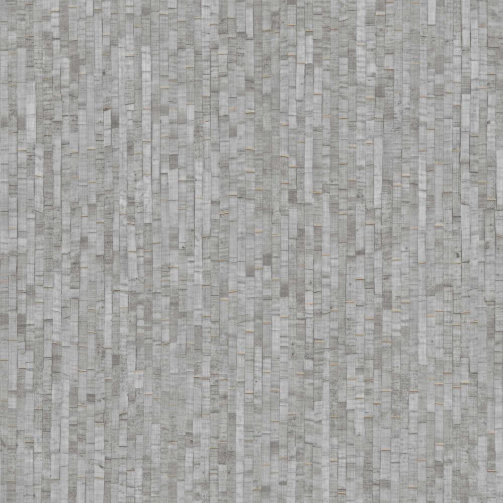 Faux Natural Straw Wallpaper - Light Grey pattern
