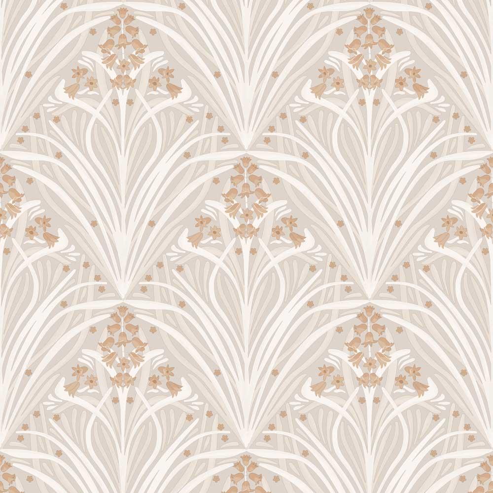 Victorian Bloom Wallpaper - Cream pattern