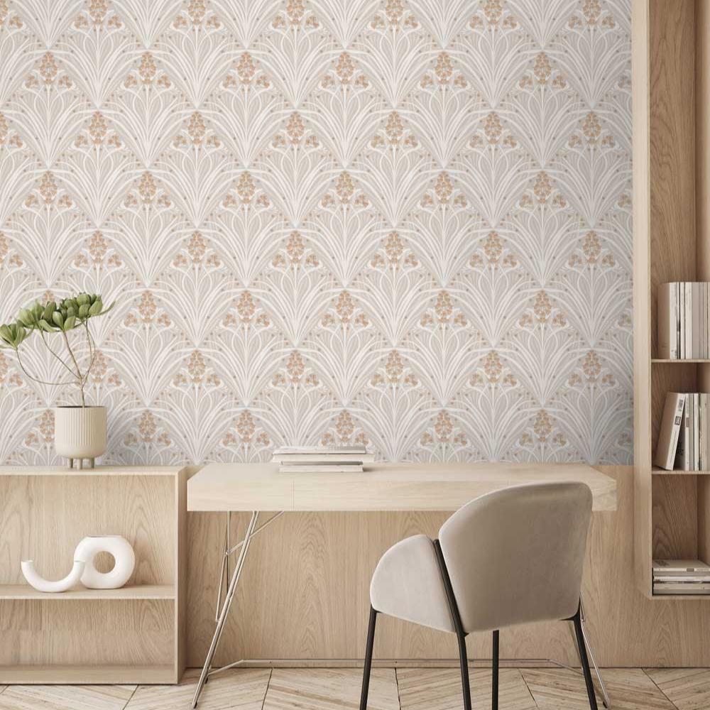 Victorian Bloom Wallpaper - Cream room view