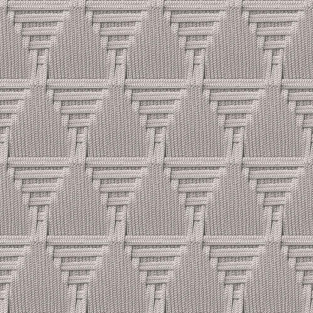 Rope Weave Diamond Wallpaper - Light Grey pattern