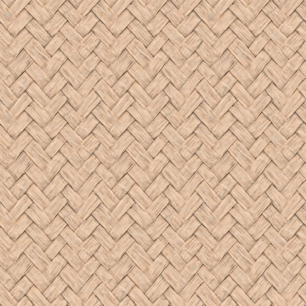 Faux Natural Weave Wallpaper - Taupe pattern