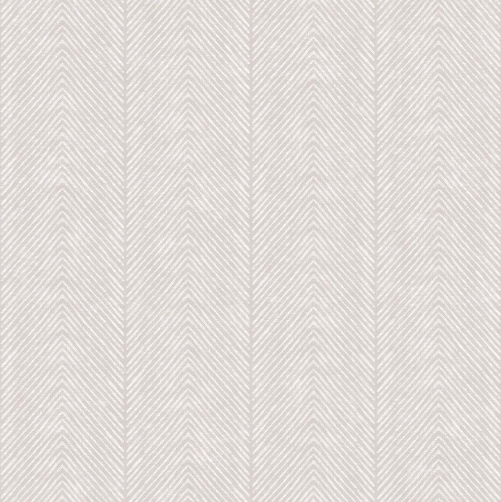Nomad Herringbone Stripe Wallpaper - Greyish Beige pattern