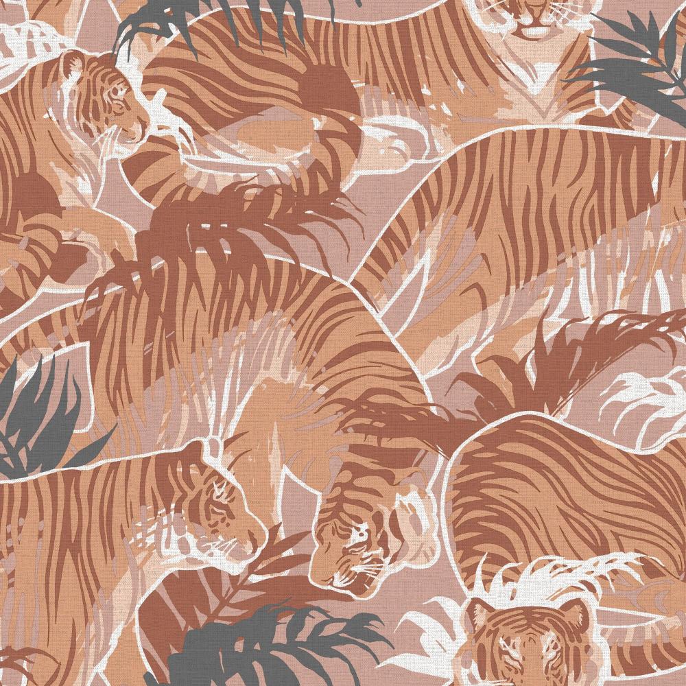 Tiger Squad Wallpaper - Orange pattern