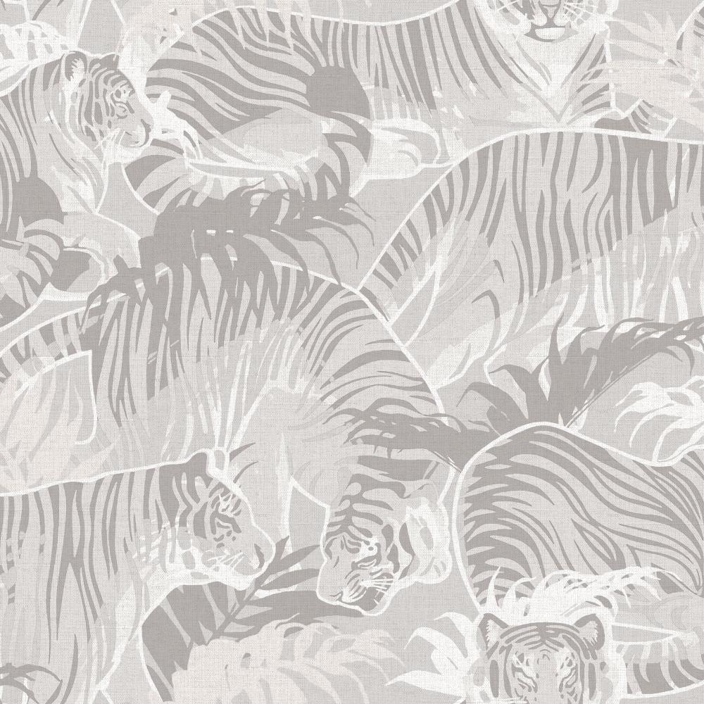 Tiger Squad Wallpaper - Grey pattern
