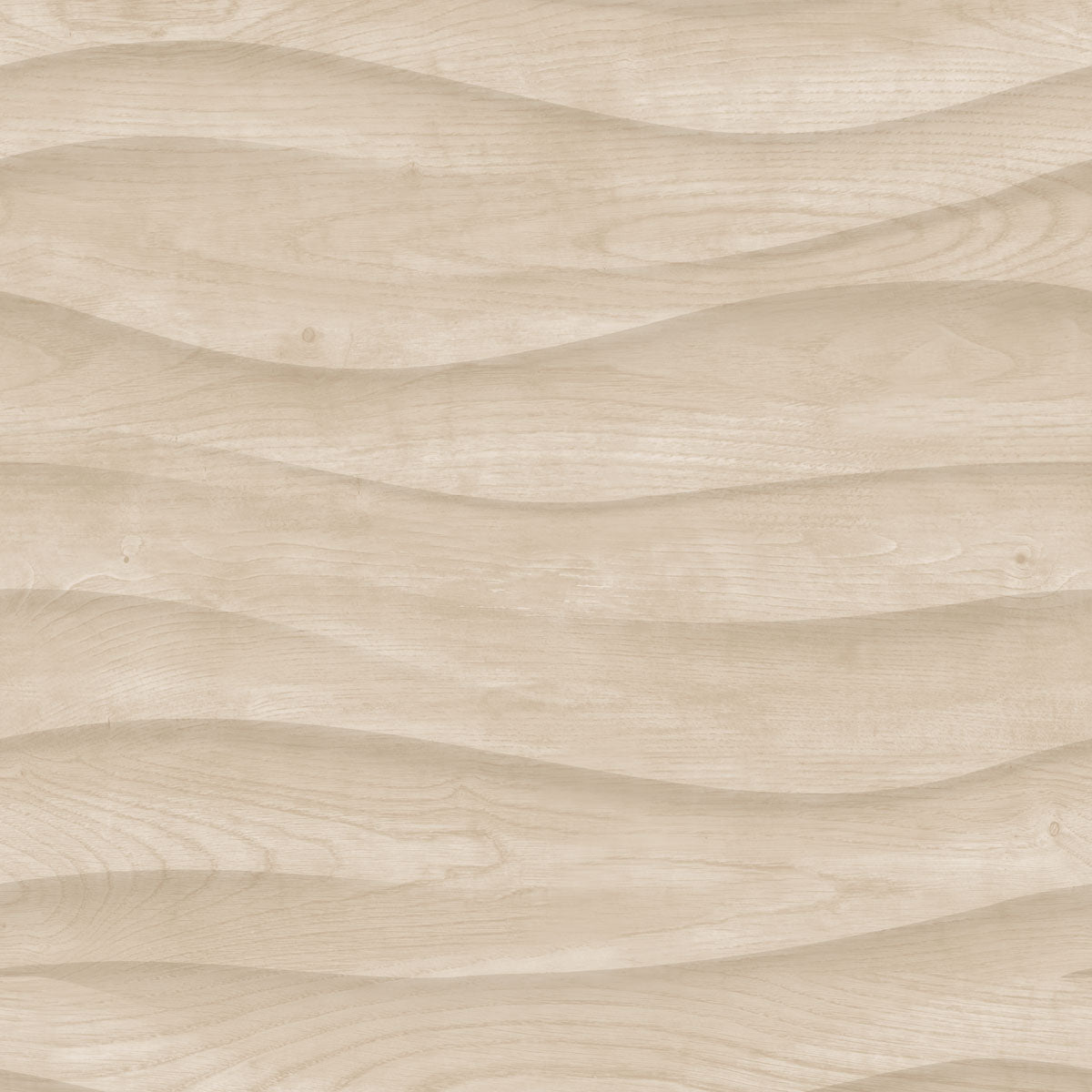 Natural Drift Wavy Wood Wallpaper - Beige pattern