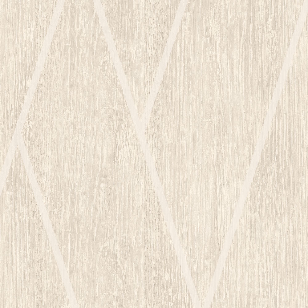 Chevron Woodgrain Wallpaper - Ecru and Cream pattern