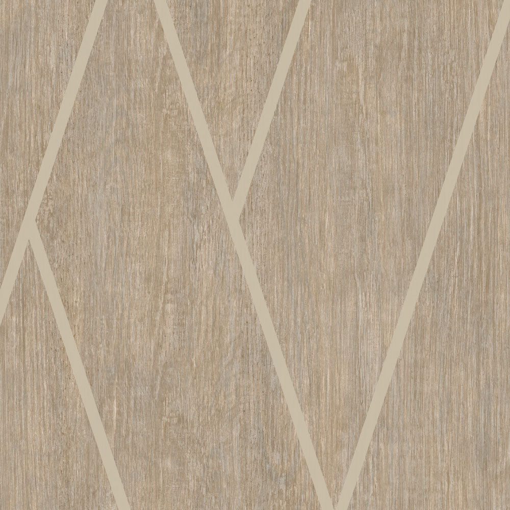 Chevron Woodgrain Wallpaper - Brown pattern