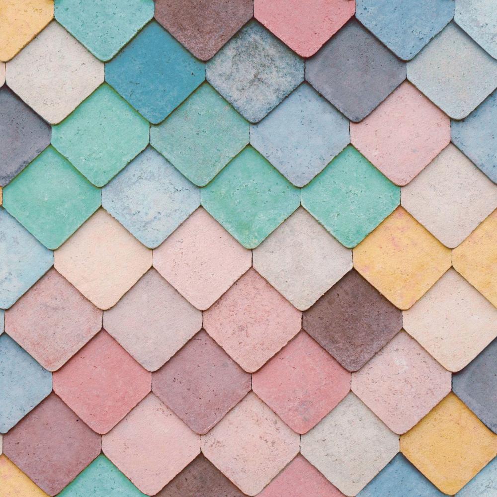 Vintage Tiles Wallpaper - Multicolor pattern