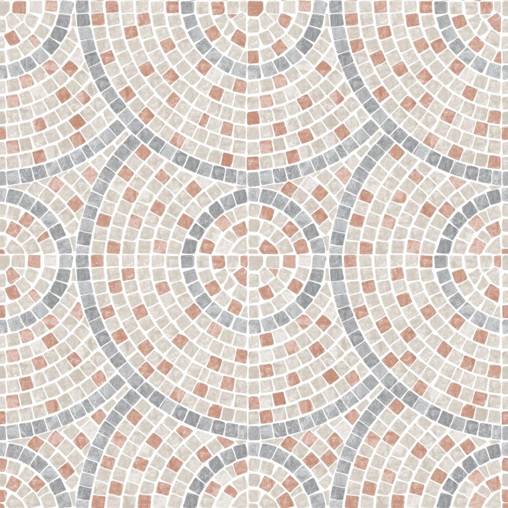 Mosaic Mirage Wallpaper - Terracotta and Naturals pattern