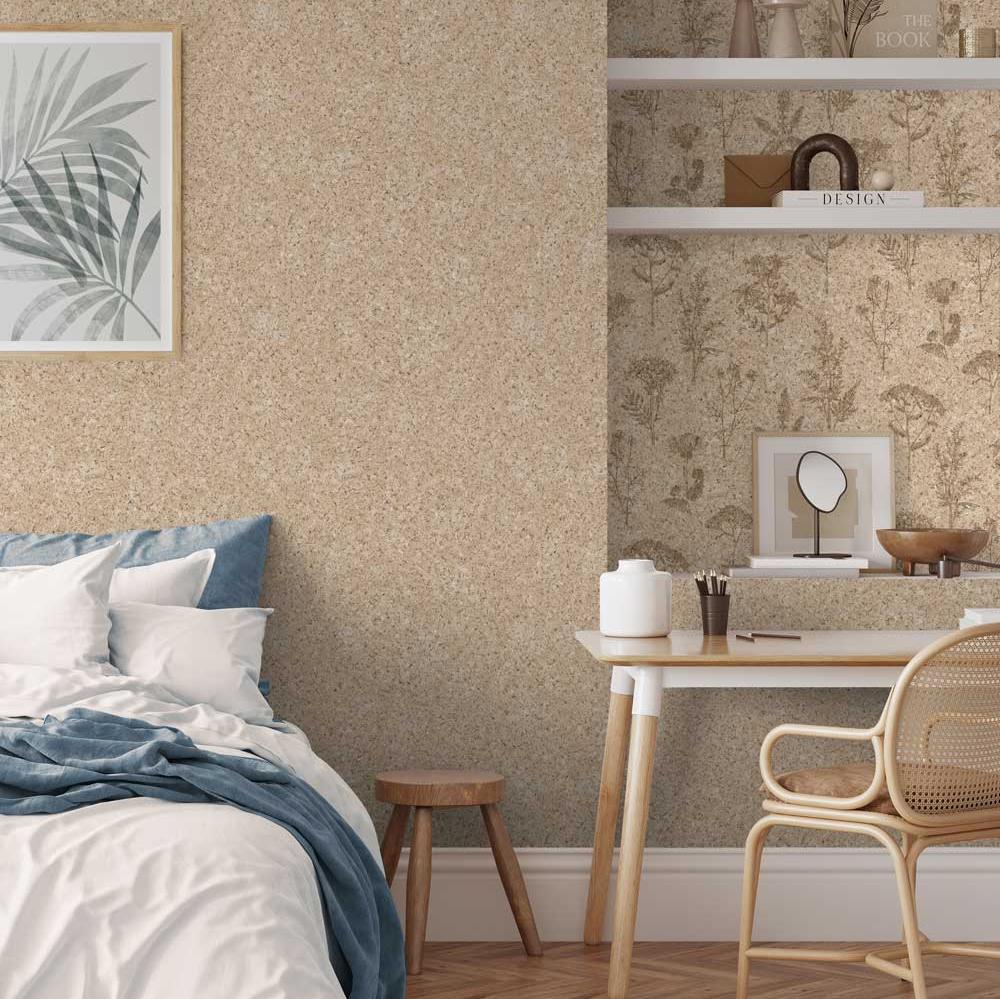 Herbarium Hues Herbs & Grasses Wallpaper - Natural Light room view