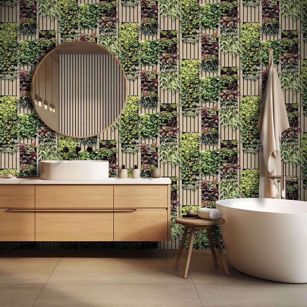 Vertical Garden Wallpaper - Green room view