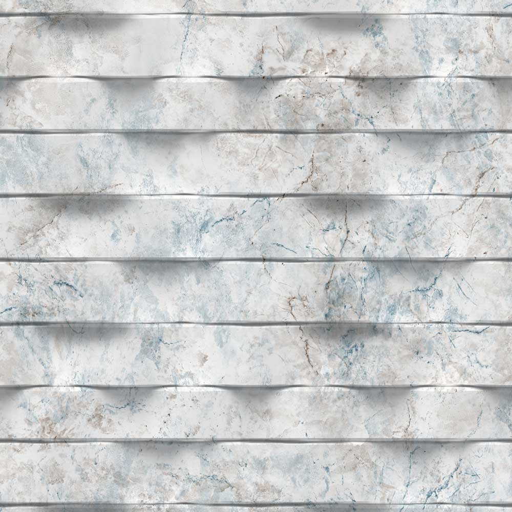 Wavy Marble Stripe Wallpaper - Blue Grey pattern