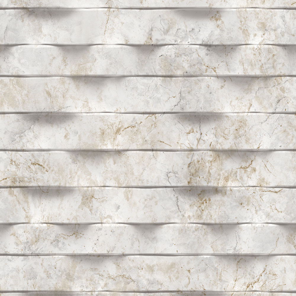 Wavy Marble Stripe Wallpaper - Beige pattern