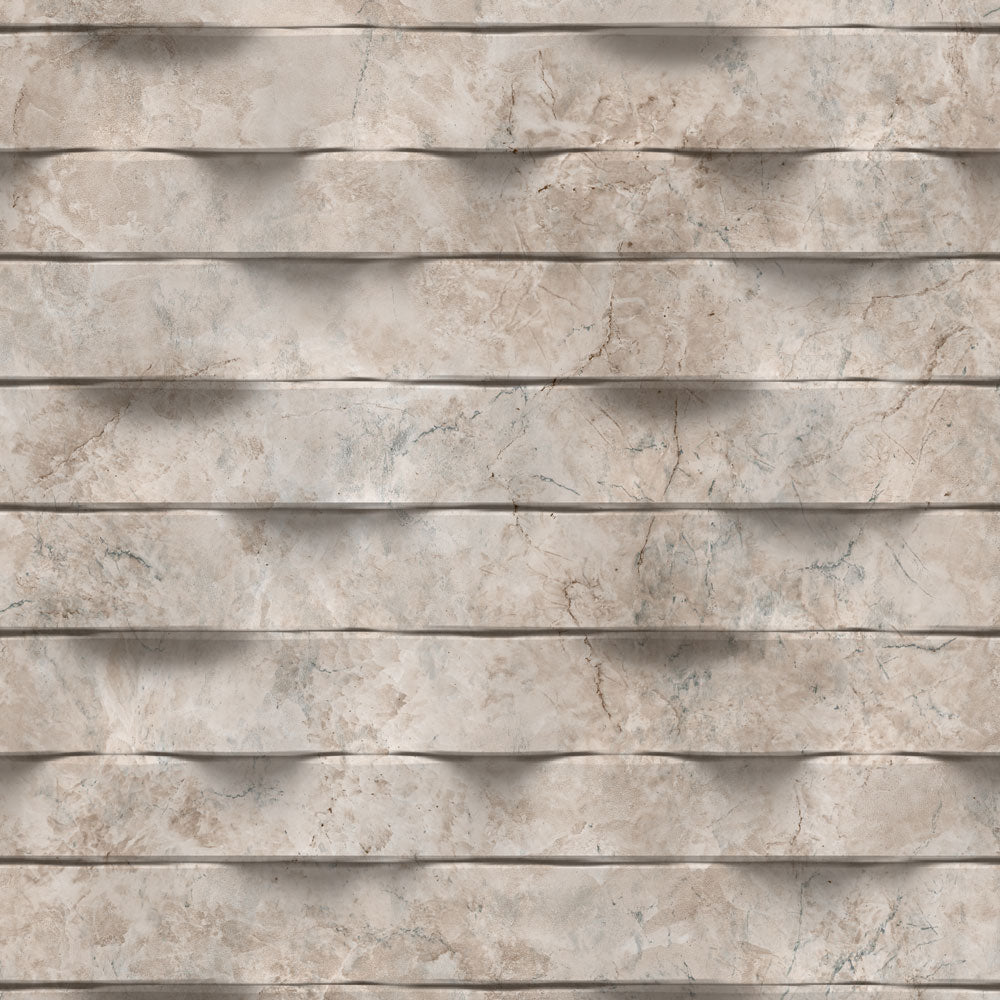 Wavy Marble Stripe Wallpaper - Taupe pattern