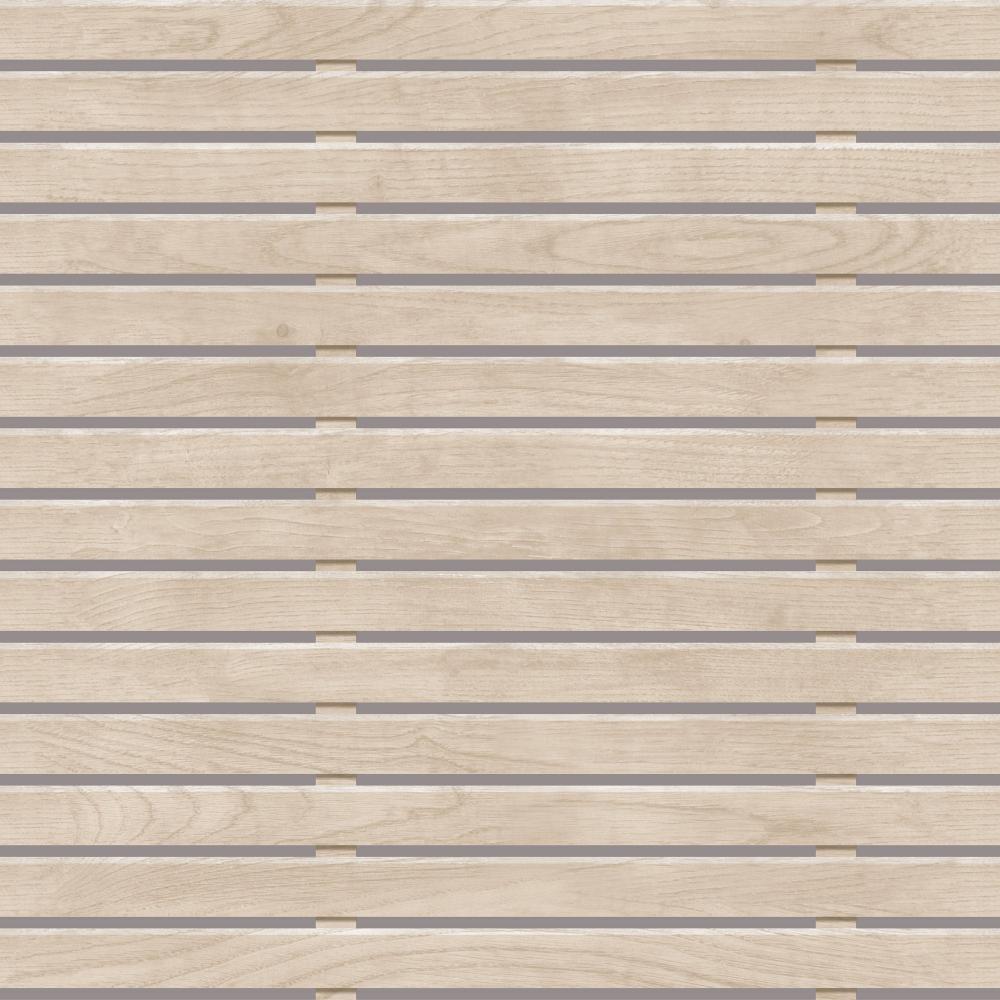 Horizontal Wood Slat Wallpaper - Beige pattern