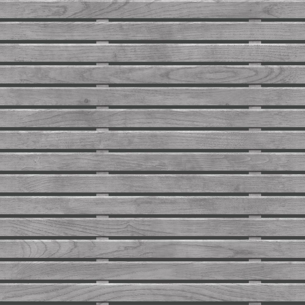 Horizontal Wood Slat Wallpaper - Grey pattern