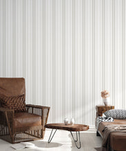 Load image into Gallery viewer, Coquille Wallpaper • Stripe and Scallop Wallpaper • Beige • Insitu