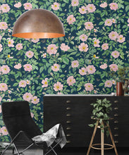 Load image into Gallery viewer, Rosa Wallpaper • Floral Wallpaper • Pink • Insitu