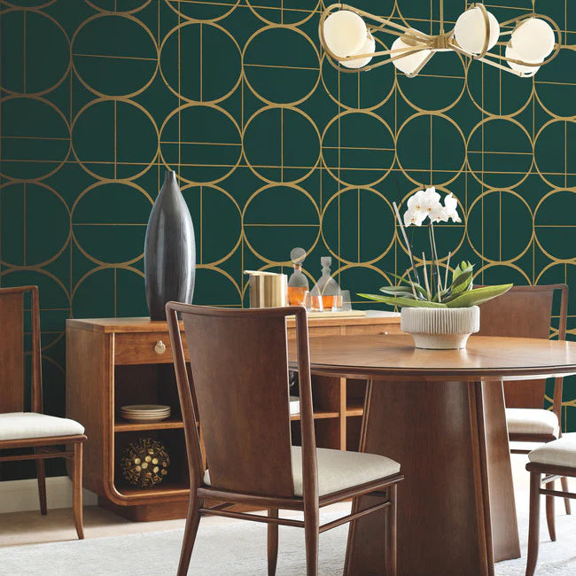 Seabrook Horizon Ombre Green Wallpaper