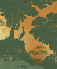 Load image into Gallery viewer, Tuscan Landscape Metallic Wallpaper - Colourway: Terracotta (Gold) - Swatch