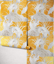 Load image into Gallery viewer, Water Birds Metallic Wallpaper - Colourway: Gold - Roll