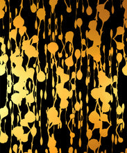 Load image into Gallery viewer, Floss Delight Metallic Wallpaper - Colourway: Black (Gold) - Swatch