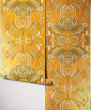 Load image into Gallery viewer, Bush Beauty Metallic Wallpaper - Colourway: Toffee (Gold) - Roll