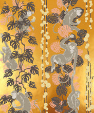 Load image into Gallery viewer, 5 Monkeys Metallic Wallpaper - Colourway: Terracotta (Gold) - Swatch