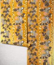 Load image into Gallery viewer, 5 Monkeys Metallic Wallpaper - Colourway: Terracotta (Gold) - Roll