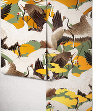 Load image into Gallery viewer, Cranes Metallic Wallpaper - Colourway: Midori (Gold) - Roll