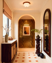 Load image into Gallery viewer, Plum Blossom Metallic Wallpaper - Colourway: Gold - Insitu