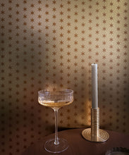 Load image into Gallery viewer, Tudor Star Metallic Wallpaper - Colorway: Gold - Fable Collection by M&amp;K Studios - Insitu