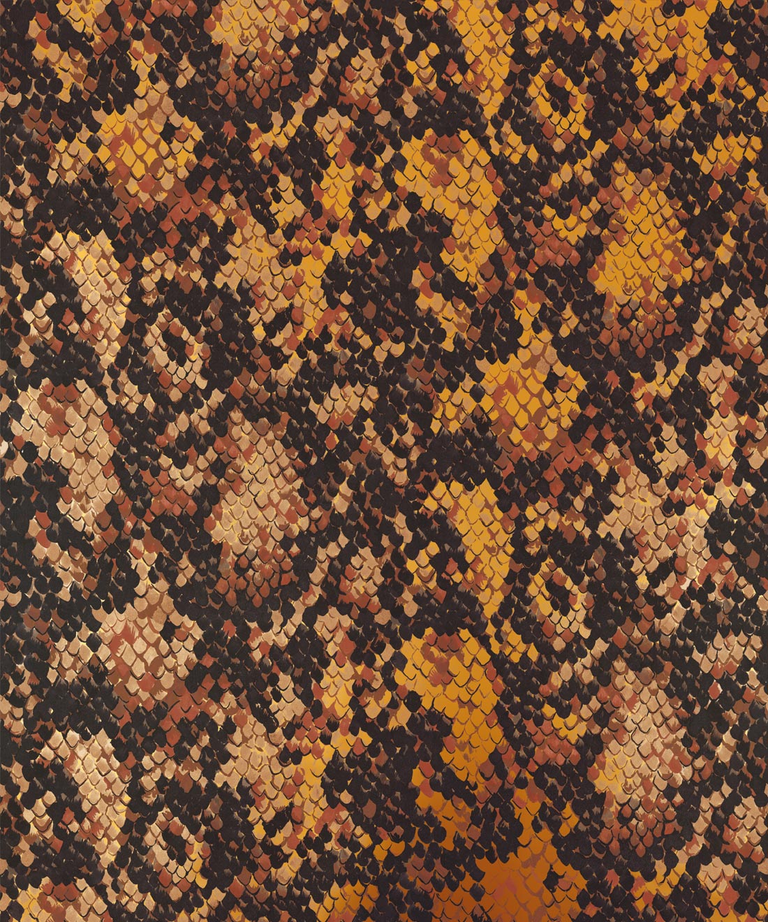 Snakeskin Metallic Wallpaper - Colourway: King Cobra (Gold) - Swatch
