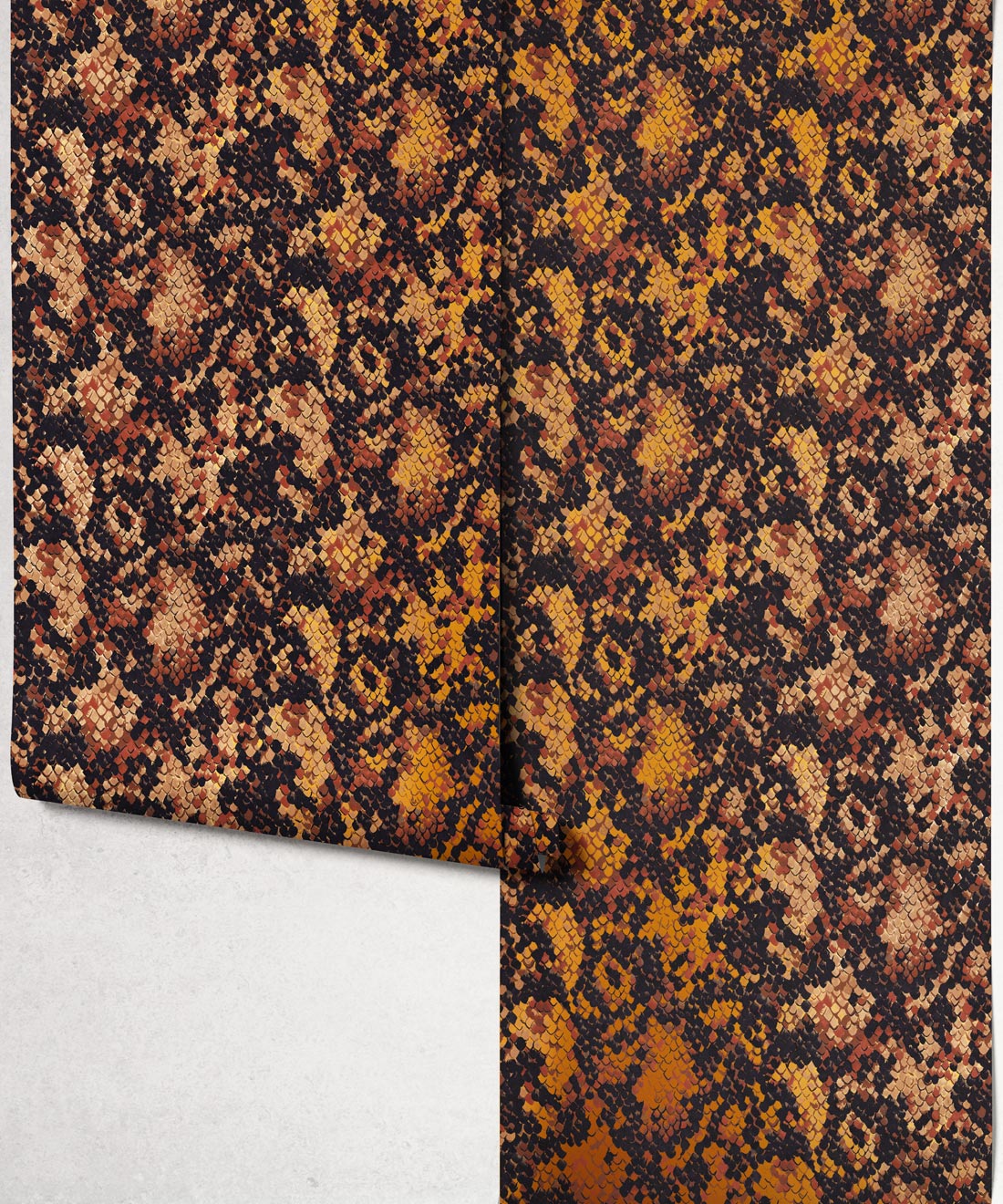 Snakeskin Metallic Wallpaper - Colourway: King Cobra (Gold) - Roll