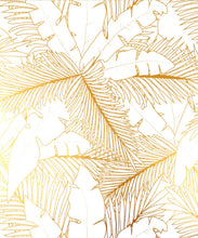 Load image into Gallery viewer, Art Deco Palm Metallic Wallpaper - Colourway: Gold - Swatch