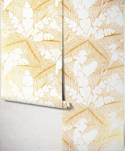 Load image into Gallery viewer, Art Deco Palm Metallic Wallpaper - Colourway: Gold - Roll