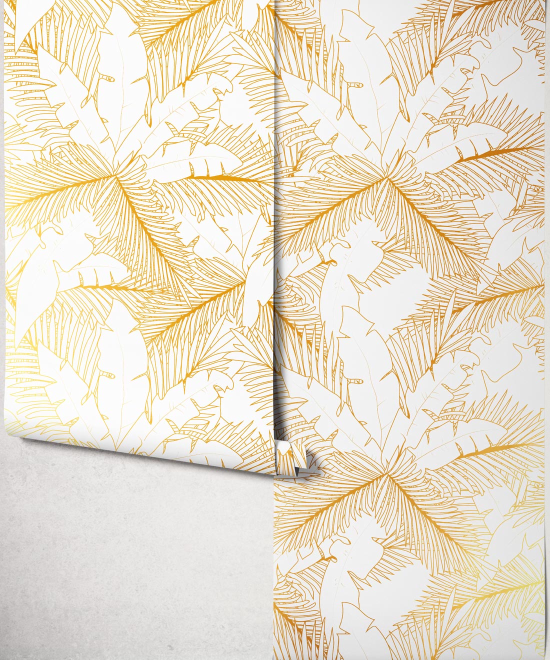 Art Deco Palm Metallic Wallpaper - Colourway: Gold - Roll