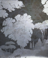 Load image into Gallery viewer, Tuscan Landscape Metallic Wallpaper - Colourway: Charcoal (Silver) - Swatch