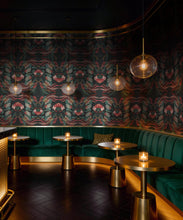 Load image into Gallery viewer, Prancing Peacocks Metallic Wallpaper - Insitu
