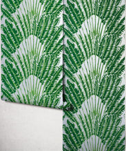 Load image into Gallery viewer, Feather Palm Metallic Wallpaper - Colourway: Aloha (Silver) - Roll