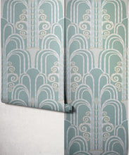Load image into Gallery viewer, La Fontaine Metallic Wallpaper - Colourway: Paris (Silver) - Roll